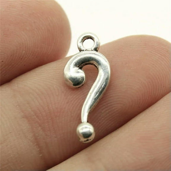 K-KED 500 Pcs Tibet Silver question mark Charms Pendant 18x8MM C13966