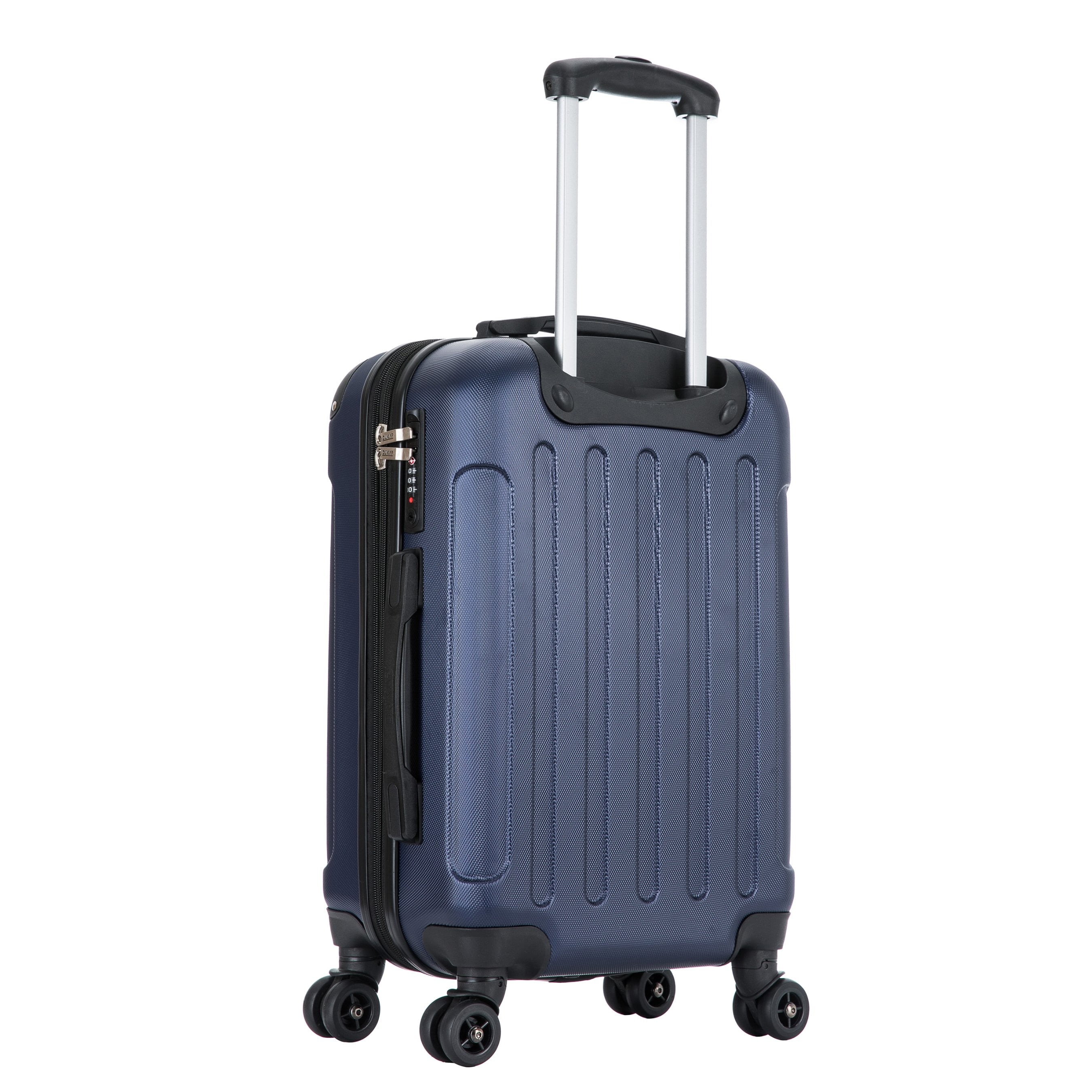 DUKAP Intely 20" Hardside Lightweight Carry-on Luggage with Spinner Wheels and USB Port, Blue