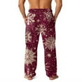 thumbnail image 4 of Hearthz Flannel Pants for Men Christmas Men Pajama Pants Winter Warm Plush Fluffy Sleep Pants for Men with Pockets, 4 of 6