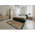 thumbnail image 4 of Ahgly Company Indoor Rectangle Abstract Bakers Brown Abstract Area Rugs, 3' x 5', 4 of 6