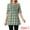 Green, variant on DARING DIVA Women's Check Top V Neck Half Sleeve Casual Tunic Blouse Green S