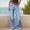 Sky Blue, variant on Women's Jeans Wide Leg Plus Size Casual Loose Straight-Leg Cropped Denim Pants