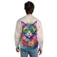 thumbnail image 5 of Hippie Maine Coon Portrait oil painting Watercolor Tie-dye Vintage All Over Print 3D Sweatshirt Unisex Merch Cat Lover Kitten Owner Gifts - 00015, 5 of 6