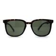 thumbnail image 3 of Classic Hipster Rectangular Keyhole Horn Rim Sunglasses Matte Tortoise Green, 3 of 4
