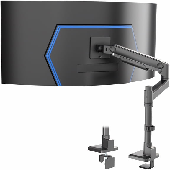 VIVO Black Pneumatic Computer Monitor Desk Mount, Fits Ultrawides up to 49"