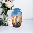 thumbnail image 5 of MUKTIVE Rabbit Sunrise Burial Urn for Human Ashes, Large Memorial Butterfly Urns for Male and Female, Flower Urns for Funeral, Blue Cremation Urn for Men & Women (1 Large, 4 Keepsake), 5 of 7