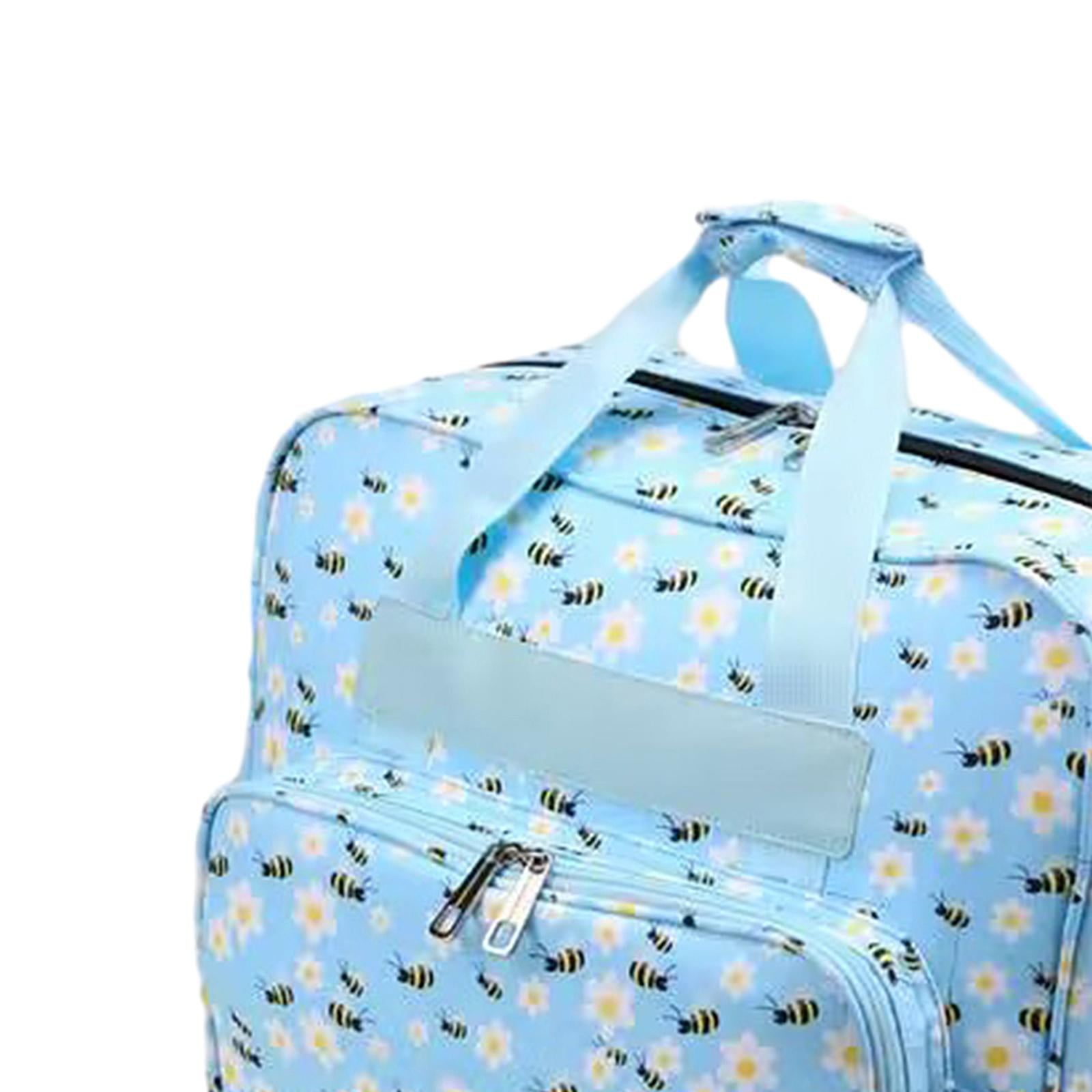 HOMYL Knitting Bag Yarn Tote Crochet Tote with Carry Handle Portable Crochet Organizer C