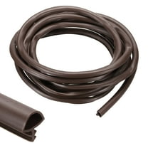 Window Weather Stripping Door Seal, 1/2" Wide Kerf Mount Weatherstrip Seal for (5 m/16.4 ft, Brown)