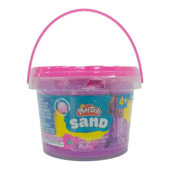 Arena moldeable Hasbro Play Doh Cubo de Slimysand 680 g Masa Rosa y Morada