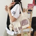 thumbnail image 3 of Multi-Pockets Crossbody Bag for Women, Adjustable Messenger Bag with Pendant for School Daily (D), 3 of 10