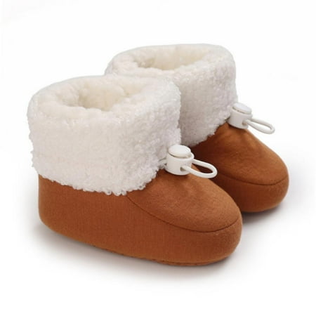 

Winter Infant Baby Girl Shoes Boots Soft Sole Anti-Slip Toddler Snow Warm Snow Boots First Walkers 0-18M