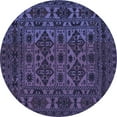 thumbnail image 1 of Ahgly Company Machine Washable Indoor Round Persian Blue Traditional Area Rugs, 8' Round, 1 of 4