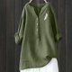 thumbnail image 1 of ICHUANYI Clearance Women's Fashion Casual T-Shirt Short Sleeve V-Neck Sweatshirt Tops Blouse(Army Green, XL) ICHUANYI WER2023081004906, 1 of 3