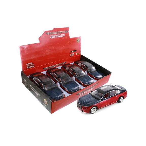 BMW i7 (G70) Limousine, Red/Blue - Showcasts 68288D - 1/24 Scale Diecast Model Car