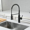 thumbnail image 3 of SUMERAIN Pull-out Spring Sprayer Kitchen Sink Faucet, Single Lever Pull Down Kitchen Sink Faucet with 3-Function Sprayer, Matte Black, 3 of 10