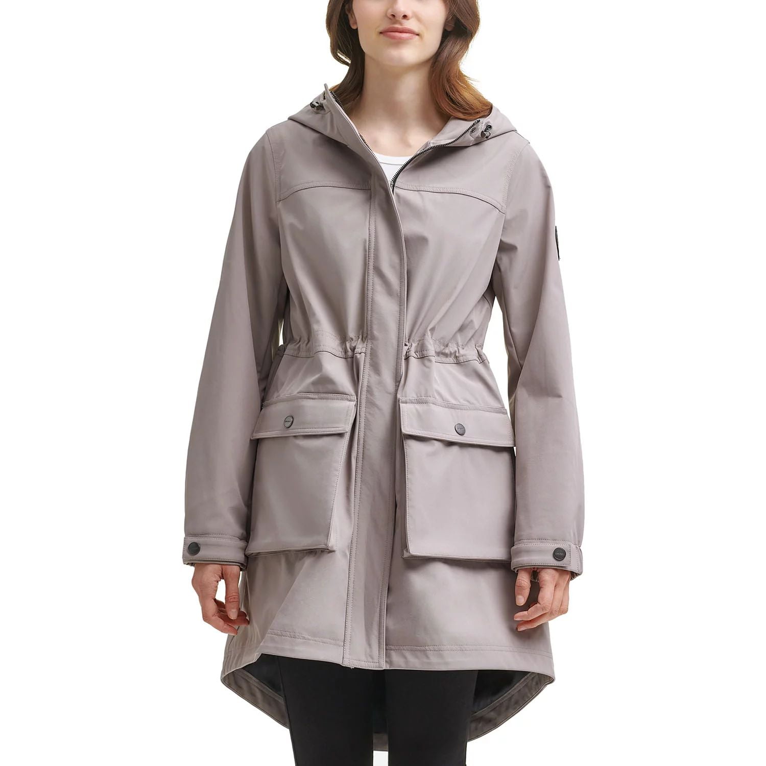 DKNY Women's Water Resistant Hooded Long Line Parka Jacket DKNY Women's Water Resistant Hooded Long Line Parka Jacket