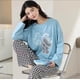 thumbnail image 2 of Conjunto de pijama holgado para mujer, ropa de casa con estampado, talla grande, primavera y otoño, novedad, 2 of 4