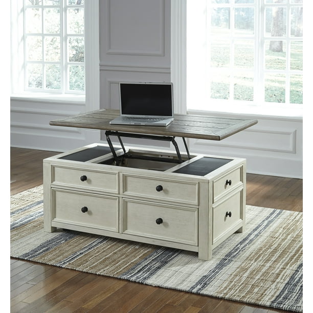 Signature Design By Ashley Bolanburg, Bolanburg Brown And White Coffee Table Lift Top