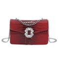 thumbnail image 3 of Bolso de Hombro Mujer PU Solapa Moda para Viajes al Aire Libre Naranja, 3 of 4