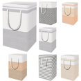 thumbnail image 6 of Laundry Hampers Baskets, Foldable Laundry Basket with Long & Short Handles, Collapsible Storage Hamper for Bedroom Bathroom, Freestanding Laundry Bin, Portable Clothes Basket, Home Essentials, 6 of 7
