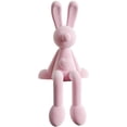 thumbnail image 1 of Figurita de conejito de resina de terciopelo para decoración – Adorno de conejo flocado, estatua de escritorio suave y peluda para el vestíbulo del salón, regalo de cumpleaños de bienvenida, 1 of 5