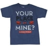 Monopoly Mens T-Shirt - "Your Place or Mine?" Distressed Word and Houses Image (Medium)