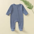 thumbnail image 2 of FYDUU Baby Boys Bodysuits Onesies One-Pieces Soft Footed Pajamas With Snap Buttons For Toddler Warm Winter Fall Outfit Temperament Suit 0-3 Months, 2 of 5