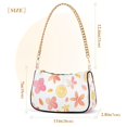 thumbnail image 3 of FORMRS Womens Shoulder Bag with Chain Strap Clutch Purse Cute Tote Handbag, White Floral Orange, 3 of 7