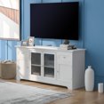 thumbnail image 2 of Bellemave TV Stand for TV up to 65 Inch with 4 Doors Adjustable Panels Open Style Cabinet, Sideboard for Living Room(White), 2 of 9