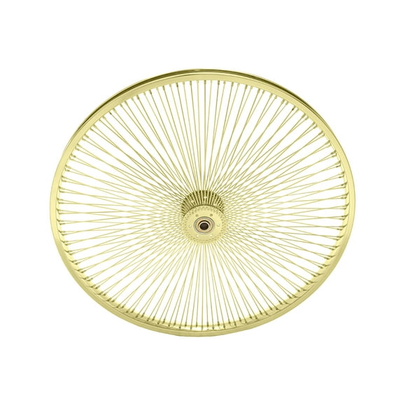 26 Hollow-Hub Steel bike Wheel 144 Spoke 14g UCP Bearing 5/8idx1-3/8od Single Wall Gold.