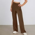 thumbnail image 5 of Sweatpants for Women 2026 Spring Fall Elastic High Waist Wide Straight Leg Casual Loose Sweat Pants with Pockets, 5 of 9