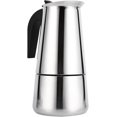 thumbnail image 1 of Cafetera italiana con filtro de acero inoxidable, cafetera Moka plateada de 450ml para cocina de oficina y café expreso (tamaño: 450ml), 1 of 4