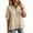 Beige, variant on Boho Tops for Women Short Sleeve V Neck Gauze Shirts Summer Casual Linen Blouses Trendy Distressed Fringe Tops