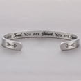 thumbnail image 4 of Inspirational Bracelets for Women Sister Friendship Gifts Girlfriend Boyfriend Cuff Bracelet, 4 of 5