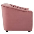 thumbnail image 4 of Modway Announce Modern Performance Velvet Channel Tufted Loveseat in Dusty Rose, 4 of 9