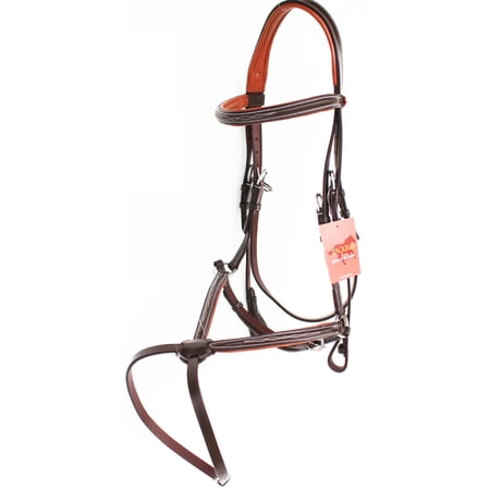 Horse English Bridle Padded Leather COB Jumping Adjustable Figure 8 803447CKC