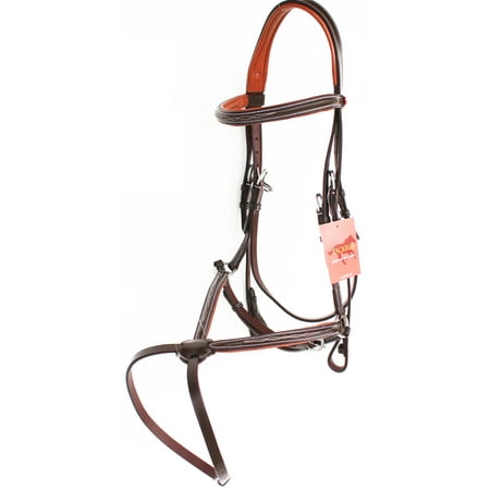 - Horse English Padded Leather Jumping Adjustable Figure 8 Bridle Full 803447