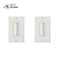 thumbnail image 1 of Buyer's Point Brush Wall Plate [UL Listed], Decora Style, Cable Pass Through Insert for Wires, Single Gang Cable Access Strap, Wall Socket for HDTV, HDMI, Home Theater Systems Pack of 2 White, 1 of 5