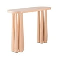 thumbnail image 3 of Pemberly Row Contemporary Peach Rose Steel Glossy Console Table, 3 of 7