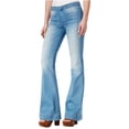 thumbnail image 1 of GUESS Jeans acampanados de tiro alto para mujer, azul, 28 de largo Guess acampanado, 1 of 1