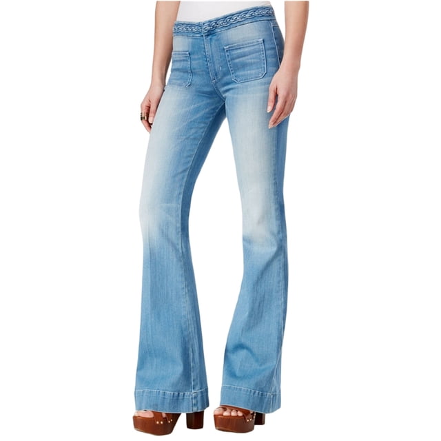 GUESS Jeans acampanados de tiro alto para mujer, azul, 28 de largo Guess acampanado