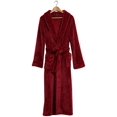 thumbnail image 4 of Womens Mens Fleece Robe Soft Plush Bathrobe Long Warm, 4 of 5