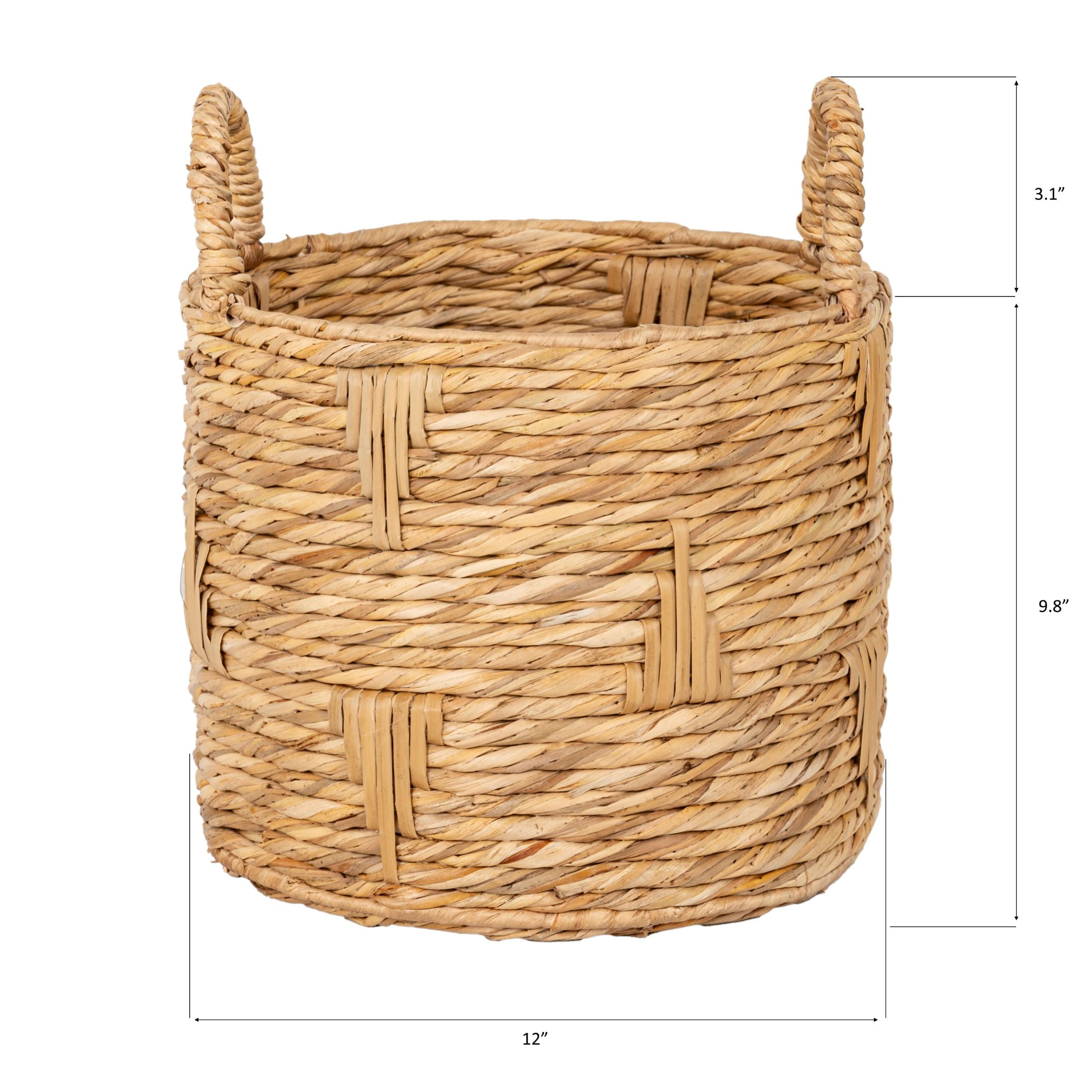 Better Homes & Gardens Athena 12" Round Bulrush Basket Planter