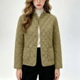 thumbnail image 2 of SEROYE Womens Jackets Corduroy Quilted Stand Collar Button Down Coat Embossed Pattern Casual Warm Outerwear Pockets (XL, Green), 2 of 5