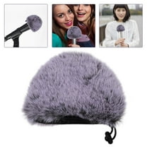 Soimiss Grey Thickened Mic Windproof Cover Protective Foam Microphone Cover for Live Streaming