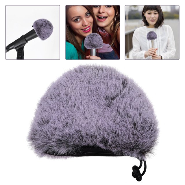 UPGRATOR Protector De Micrófono Gris De Tela Gruesa Para Protección Contra Saliva Y Ruidos Externos