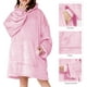 thumbnail image 3 of Sudadera Cobija Bluelander con Capucha, Manta Térmica, Unitalla, Rosa, 3 of 4