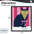 thumbnail image 4 of Stupell Industries Eclectic Playful Striped Cat with Martini Black Floating Frame Canvas Art, 17 x 21, by Lil' Rue, 4 of 8