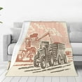 thumbnail image 1 of Fotbe Combine harvester working with tractor Manta de Franela Acolchonada con Estampado, Súper Suave y Esponjosa, Extra Grande para Sofá, Cama, Uso Todo el Año-40"x30", 1 of 7