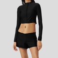thumbnail image 2 of RMGVDSD Women's Sportswear Suit Outdoor Fitness Yoga Set Long Sleeve Top With Shorts Suit Women Shorts Sets Beachwear, 2 of 4